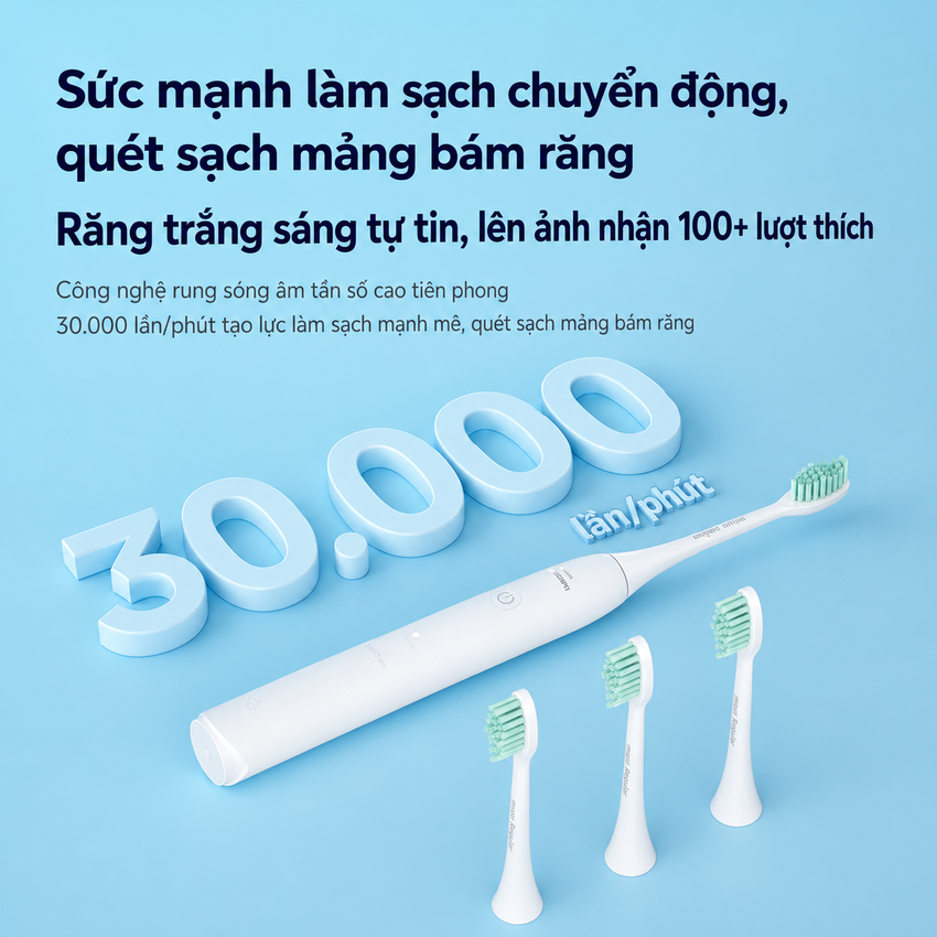 Bàn chải đánh răng điện Philips Sonicare HX2421 tích hợp 2 chế độ làm việc Clean, Sensitive - Hàng Nhập Khẩu