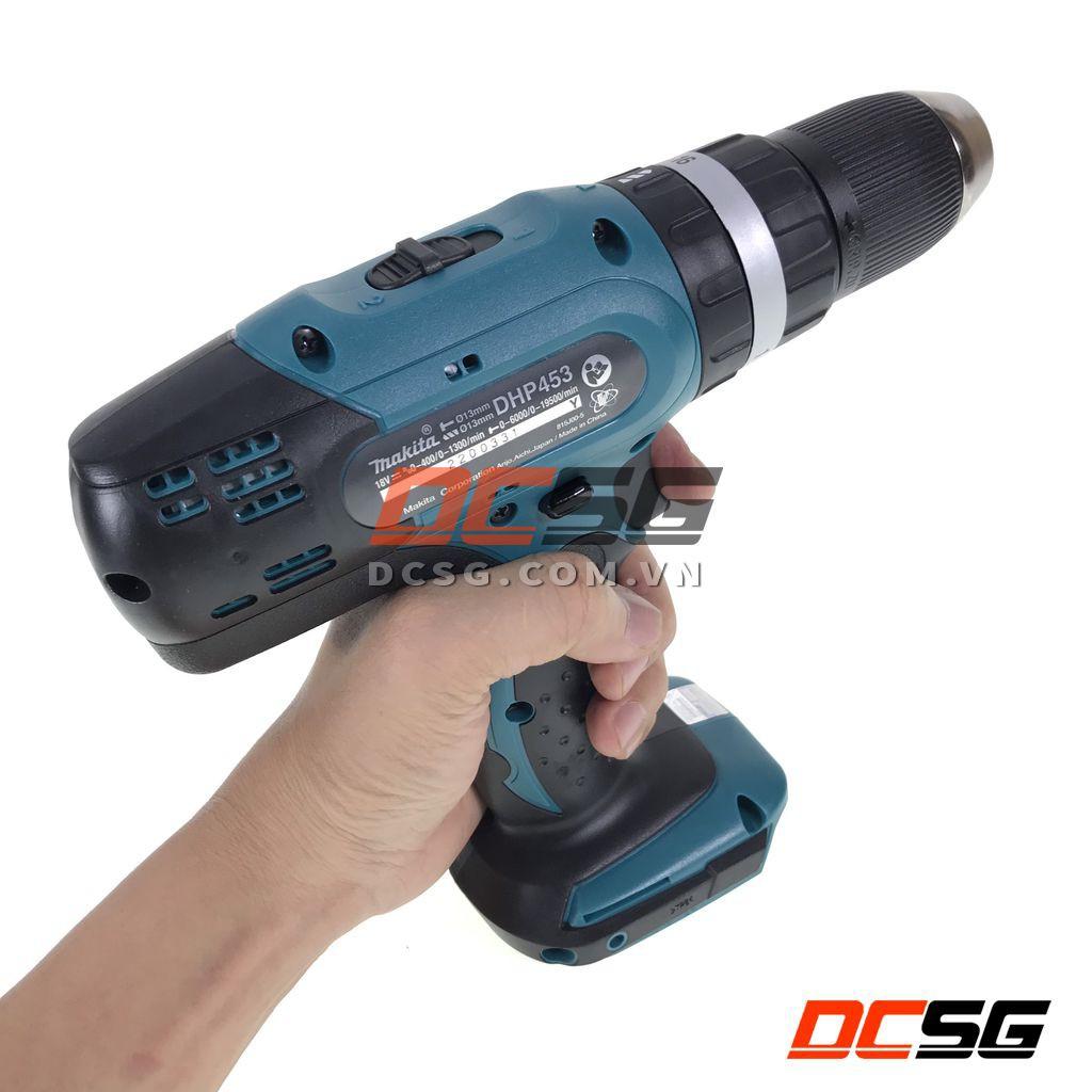 Máy khoan búa, vặn vít dùng pin 18V Makita DHP453Z (thân máy tách bộ) | DCSG