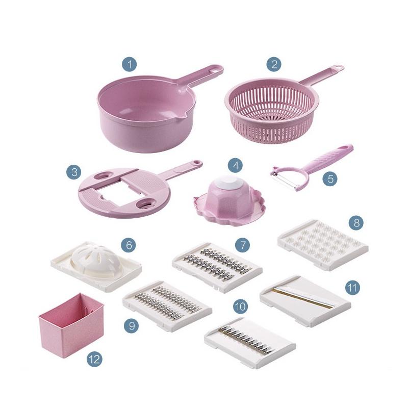 Dụng Cụ Bào Sợi Củ Quả ANAEAT Đa Năng 8 Trong 1