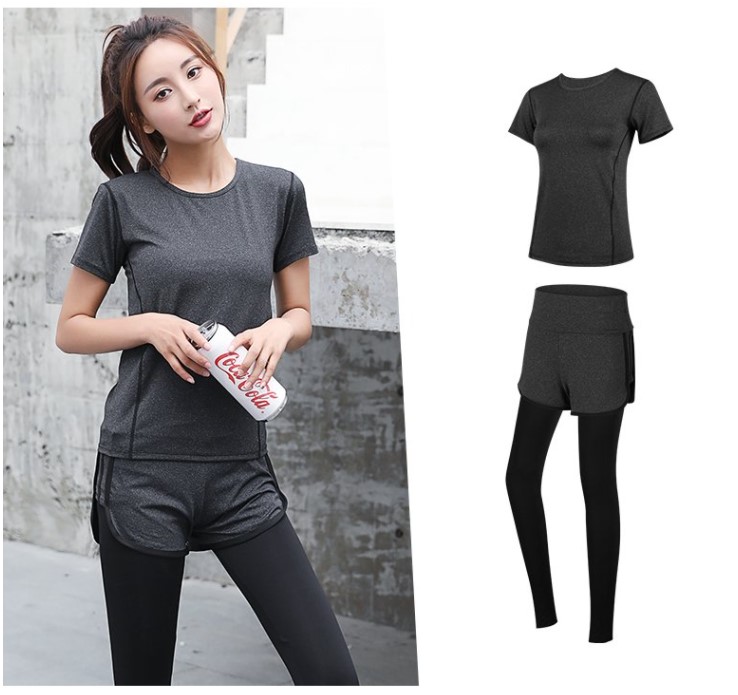 Set Đồ Tập GYM Nữ - Bộ Đồ Tập YOGA 2 Món Nhiều Màu GYM FASHION, áo thun quần dài