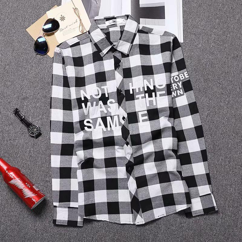 Áo sơ mi tay dài họa tiết sọc thời trang phong cách cho nam