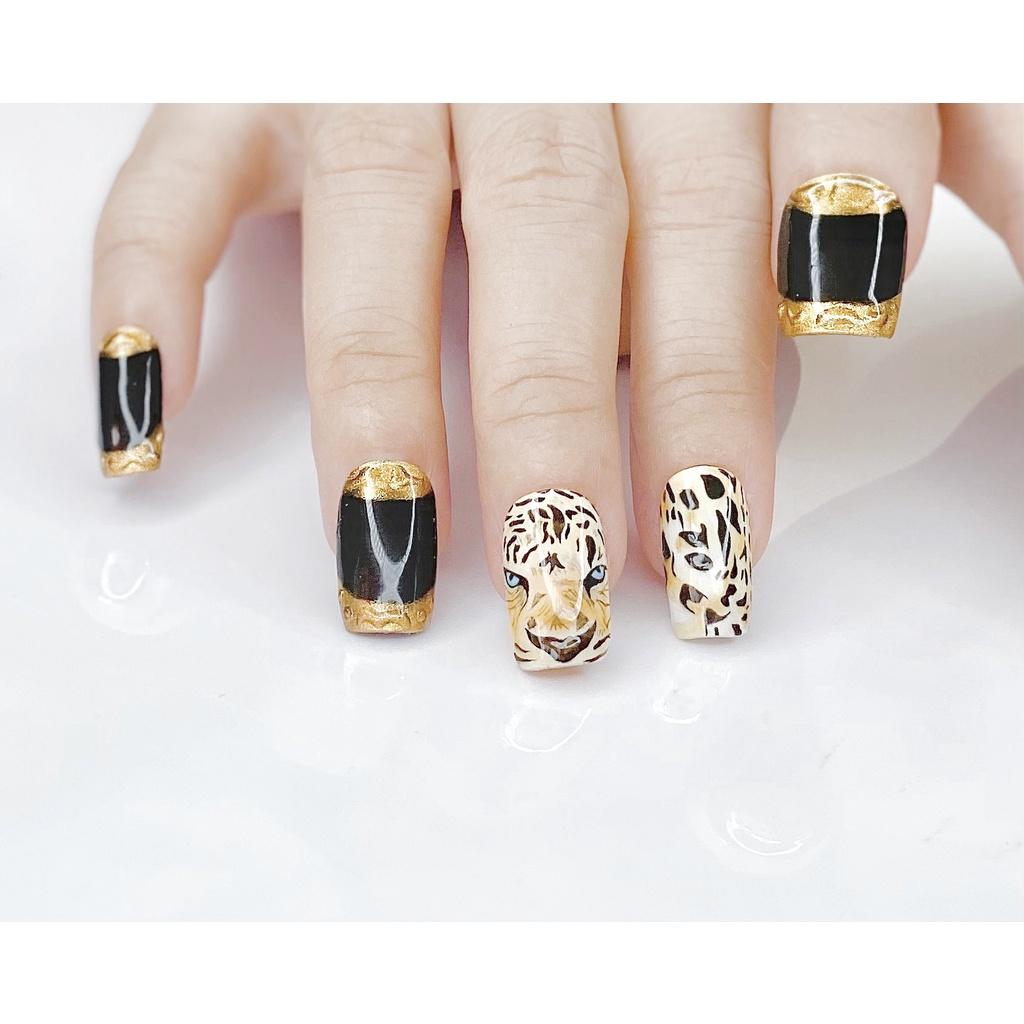 HOT TREND Nail Box &gt; Móng up vẽ trang trí hoạ tiết Cọp TẾT Nhâm Dần