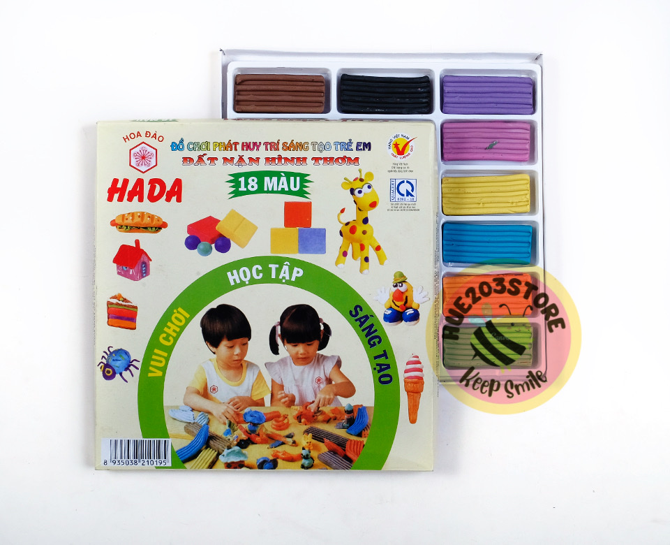 Đất nặn đất sét Hoa Đào Chất liệu an toàn 18 màu 01 hộp -đồ chơi cho bé phát triển-HÀNG VIỆT NAM AN TOÀN CHO TRẺ NHỎ