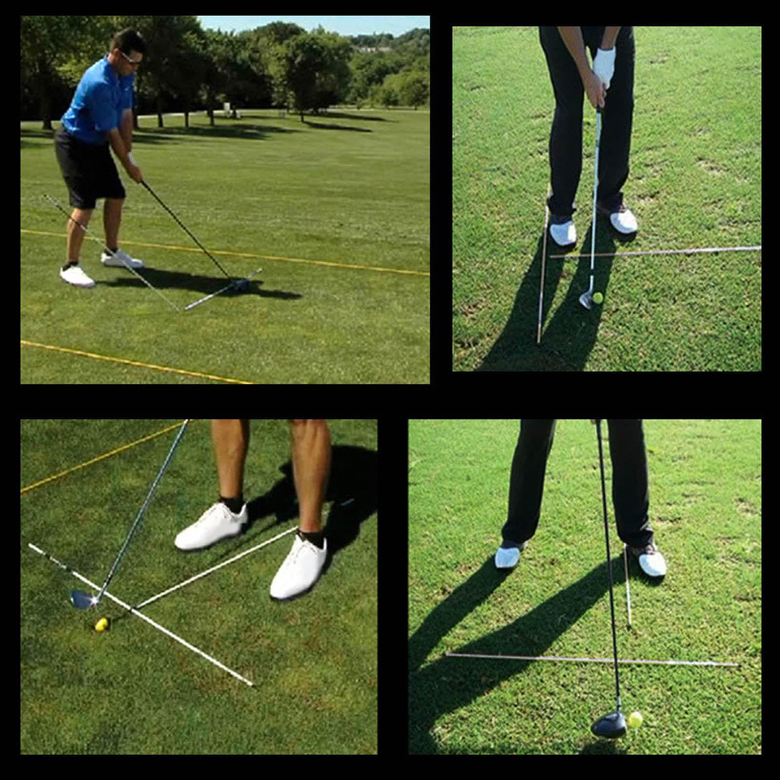 2 Pack Golf Alignment Sticks Posture Corrector 120cm Swing Trainer