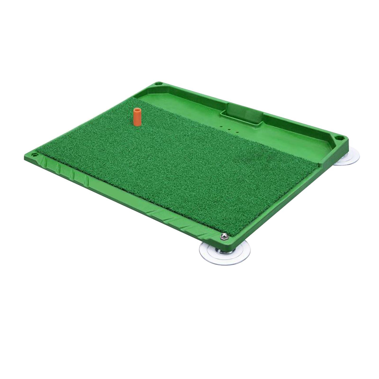 Golf Hitting Mat with Golf Ball Tray 17" x 20" Training Mat Indoor Mat