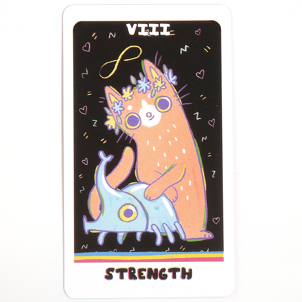 Bài Tarot The Weird Cat Tarot 78 Lá Bài Tặng Đá Thanh Tẩy