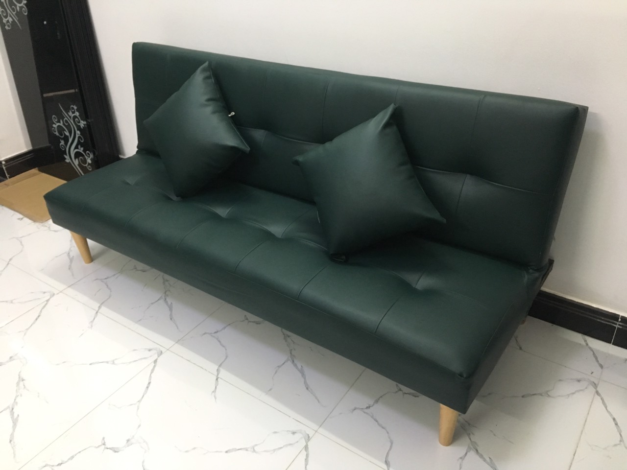 Ghế sofa bed, sofa giường màu xanh lục SB15