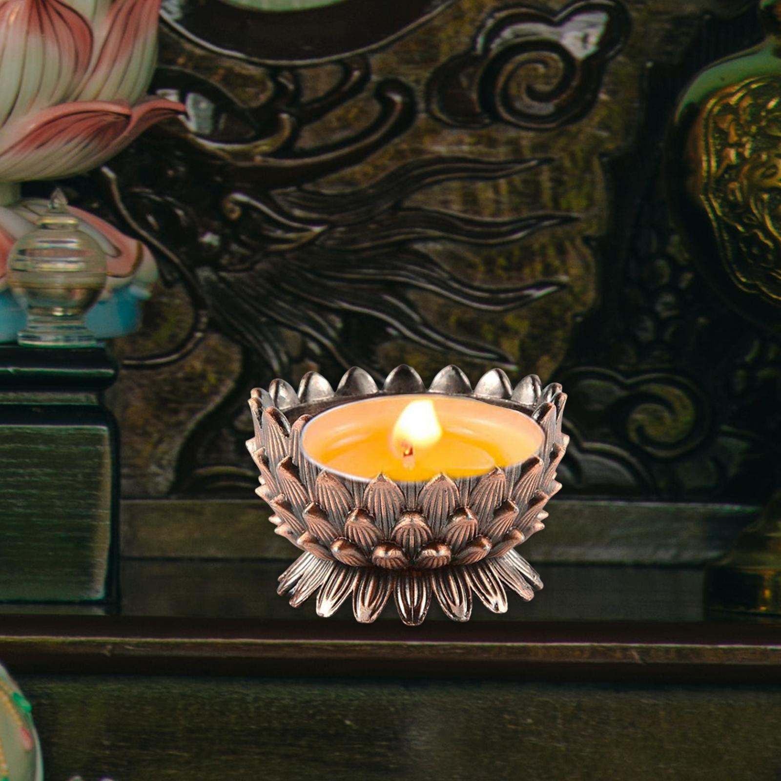 Lotus Ghee Lamp Holder Tea Light Holder Buddhist Supplies Oil Lamp Temples