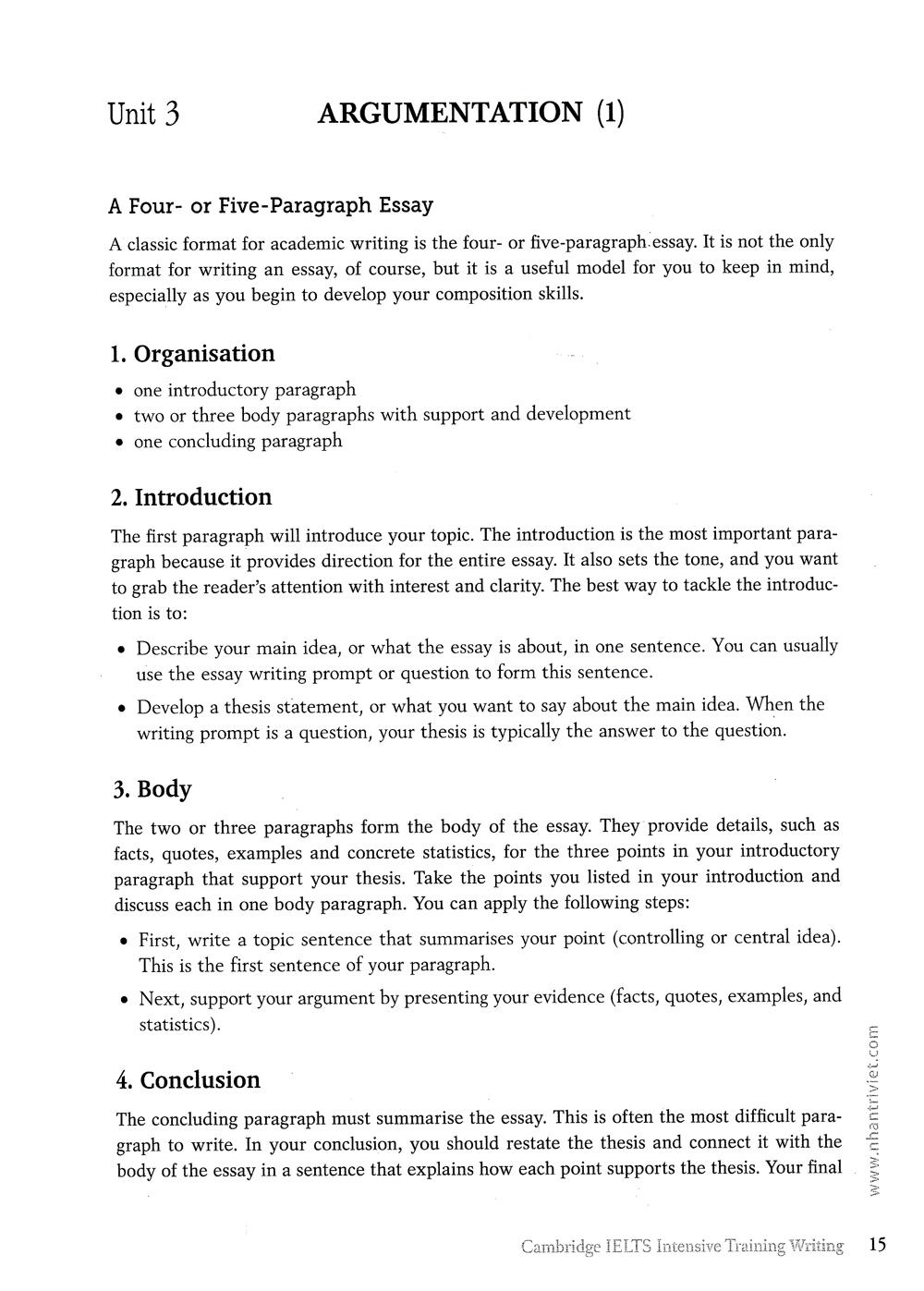 Sách Cambridge IELTS Intensive Training Writing (Không CD)