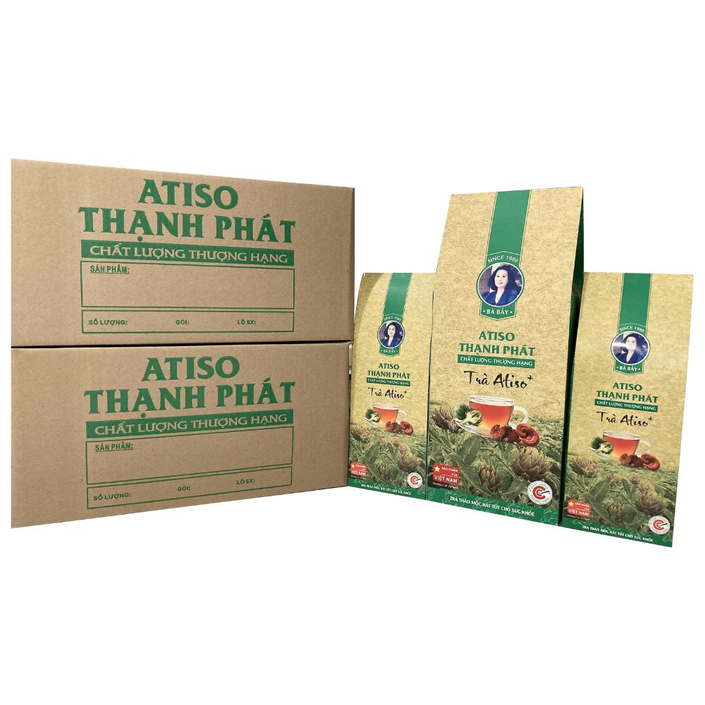 Trà ATISO+ THẠNH PHÁT 100% tự nhiên chất lượng thượng hạng gồm 10 vị thảo mộc GÓI 200gr giúp thanh lọc cơ thể, tốt cho gan thận mật FREESHIP ở HCM