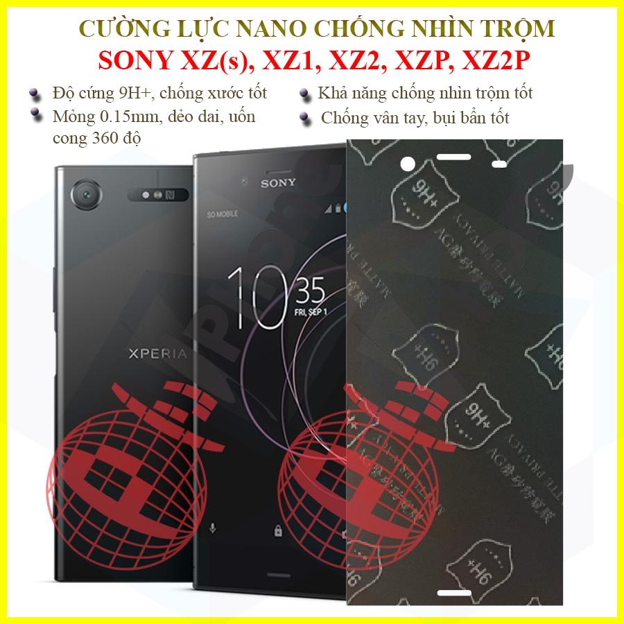 Dán chống nhìn trộm dành cho Sony XZ(s), XZ1, XZ Premium, XZ2, XZ2 Premium - Dán cường lực dẻo nano 9H+