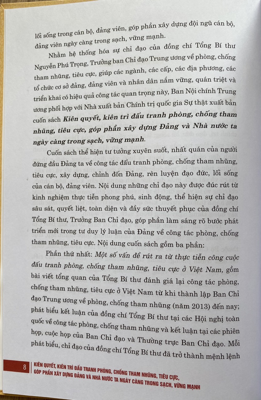 Kiên Quyết, Kiên Trì Đấu Tranh Phòng, Chống Tham Nhũng, Tiêu Cực, Góp Phần Xây Dựng Đảng Và Nhà Nước Ta Ngày Càng Trong Sạch, Vững Mạnh