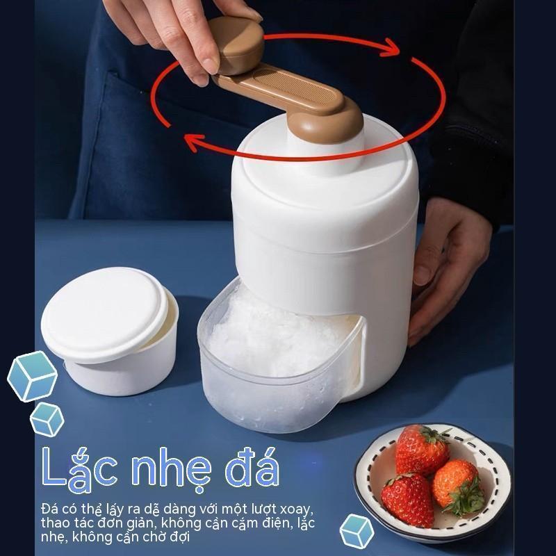 Máy Bào Đá Tuyết Cầm Tay Siêu Mịn - Máy Xay Đá Bào Mini Tiện Lợi, Lưỡi Dao Bằng Thép Không Gỉ