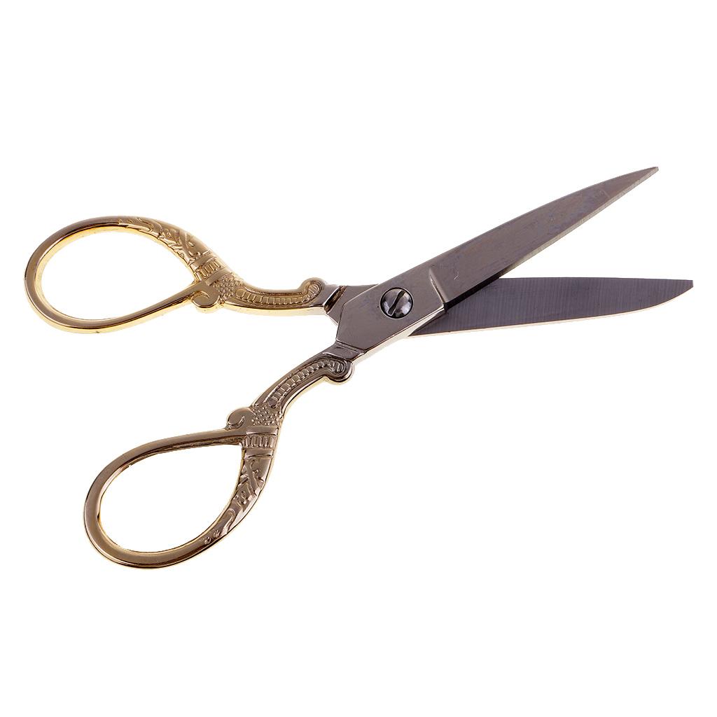 2x Stainless Steel Sewing Scissors, Retro Embroidery Scissors, Thread Scissors,