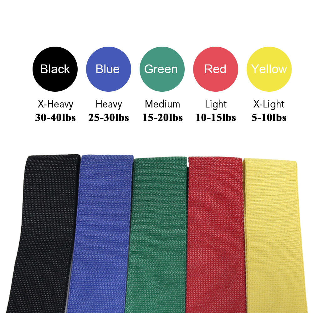 5 dây đai kháng lực đàn hồi với túi đưng dây rút dành cho tập yoga thể hình