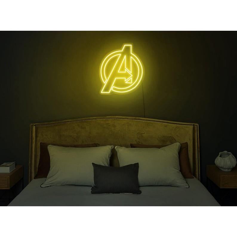 Đèn LED neon sign hình AVENGERS |  Sử dụng điện 12V | Chuyên dùng trang trí tường, trang trí phòng ngủ, trang trí nhà , trang trí quán coffee, trang trí cửa hàng.