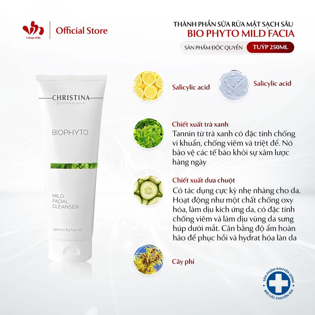Sữa Rửa Mặt Sạch Sâu Bio Phyto Mild Facial Cleansser CHRISTINA Hỗ Trợ Làm Dịu Da Và Ngăn Ngừa Mụn 250ml/Lọ