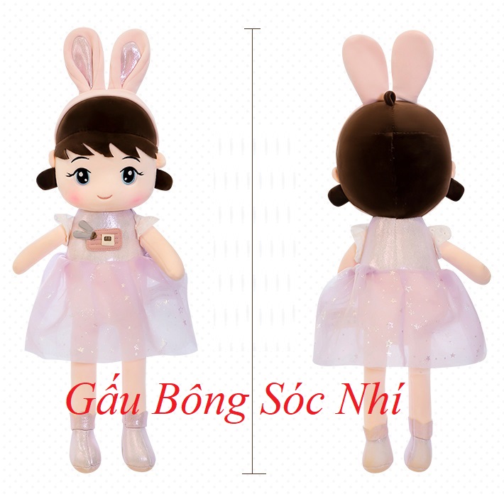 Gấu Bông Búp Bê Tai Thỏ Hàng Cao Cấp Quà Tặng Dễ Thương Cho Bé
