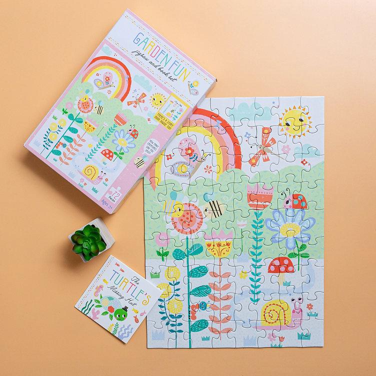 Jigsaw &amp; Book Set - Garden Fun