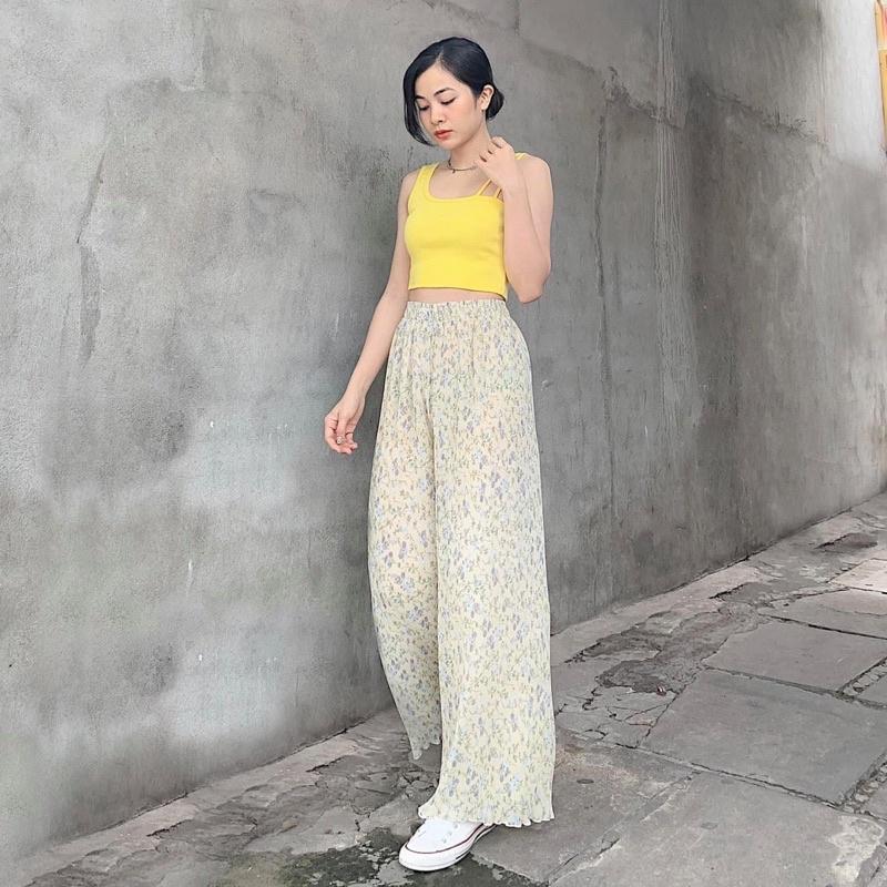 Quần dập li hoa