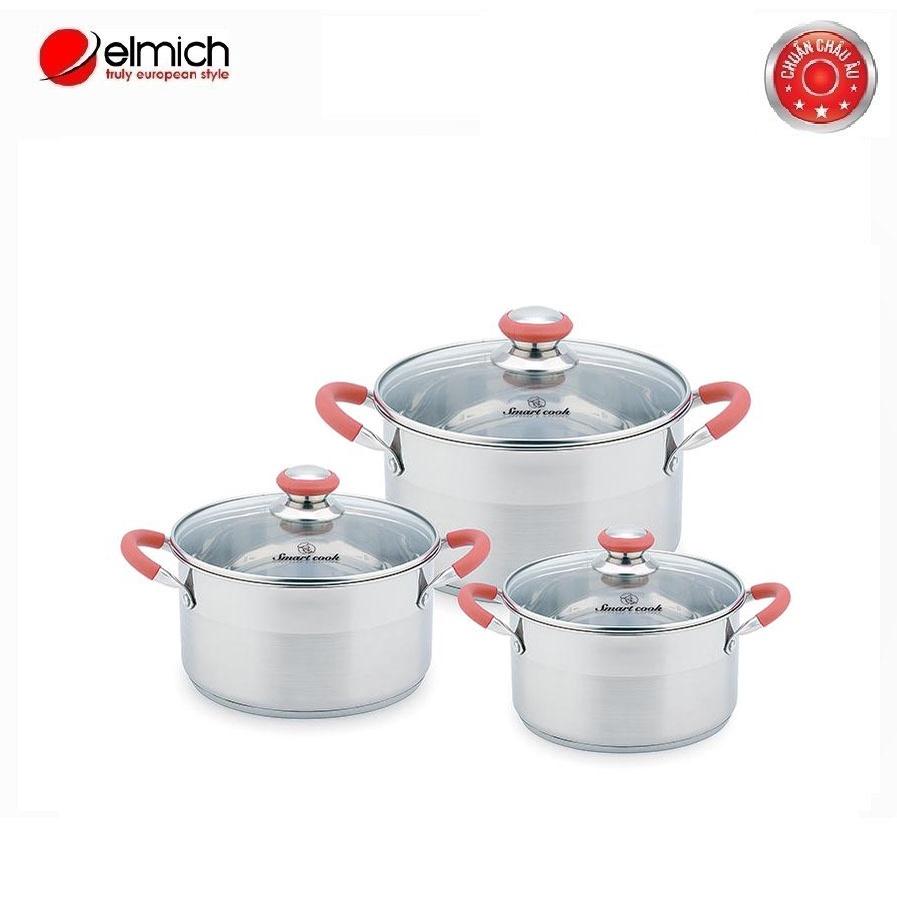 Bộ nồi Inox Smart Cook 3 chiếc cỡ 18,22,26cm SM3336