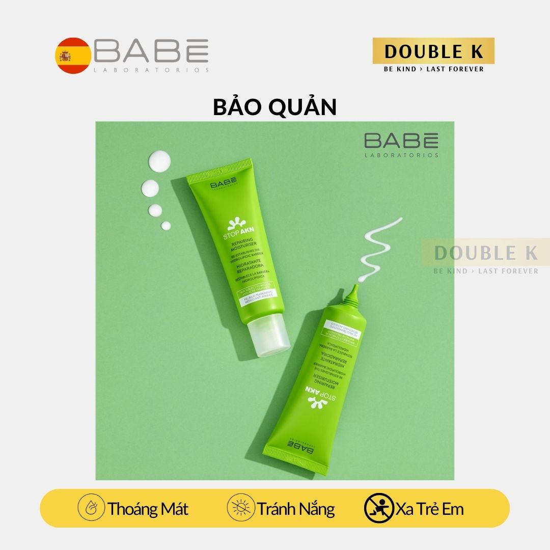 Kem Dưỡng Phục Hồi Da BABE Stop AKN Repairing Moisturiser - Double K