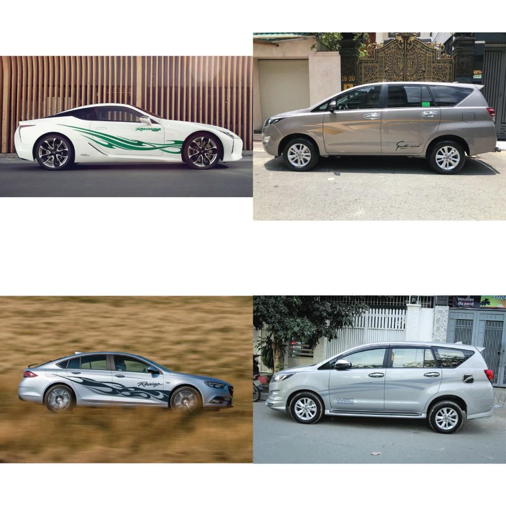 Tem dán sườn xe trang trí xe Ford, huynhdai, honda, xe bán tải, xe 5 chỗ xe SUV, xe 7 chỗ