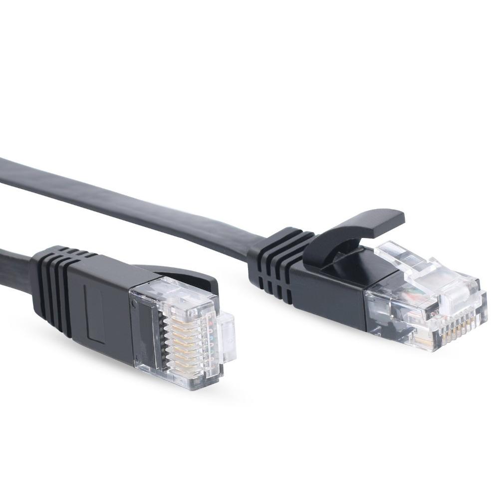 6 gói 15cm 50cm 1m 2m3m5m10m 30m 98FT cáp CAT6 Phẳng UTP Ethernet Mạng RJ45 Miếng Dán LAN cáp màu đen/xanh dương/màu trắng