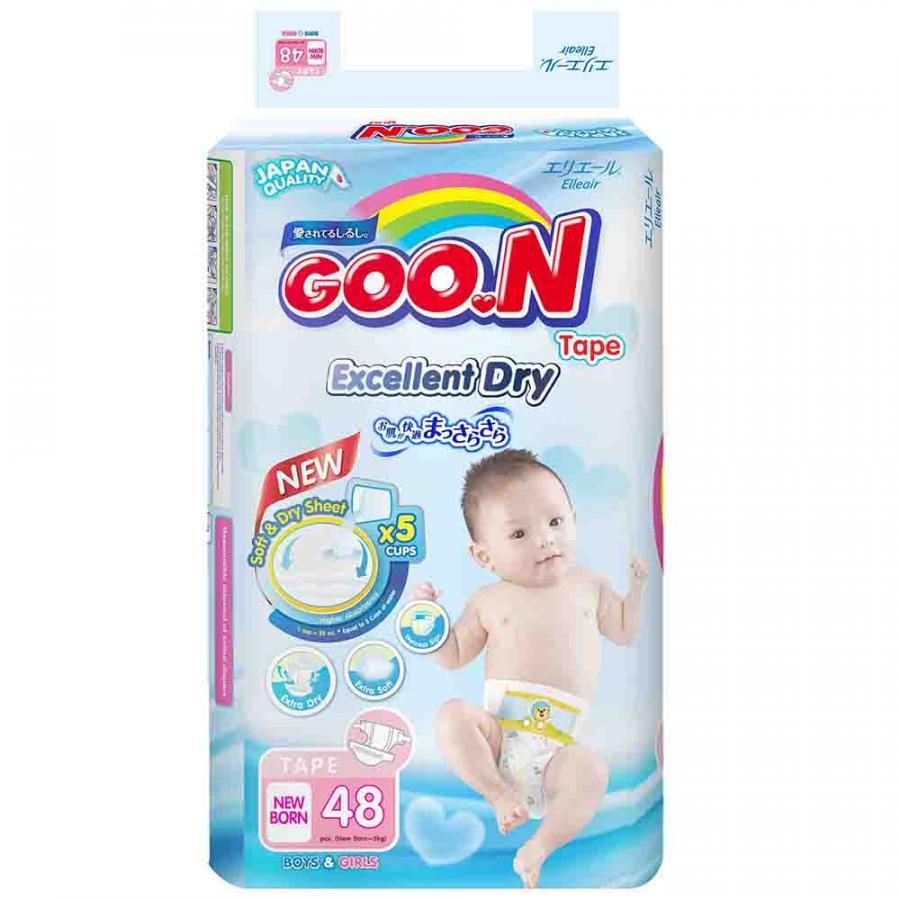 Tã Dán Goo.n Slim Newborn NB48 (48 Miếng)