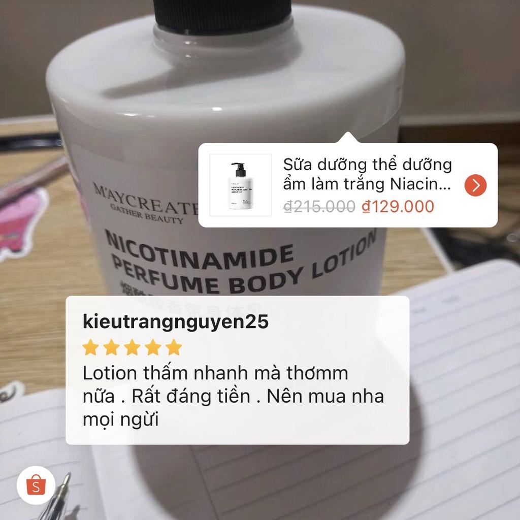 Combo sữa dưỡng thể, sữa tắm dưỡng trắng Niacinamide 500ml