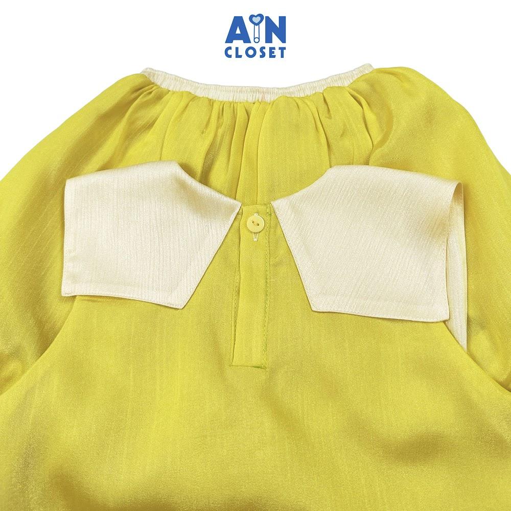 Bộ quần áo Ngắn bé gái họa tiết Nơ Bí Vàng Tơ Hàn - AICDBGTPQOYU - AIN Closet