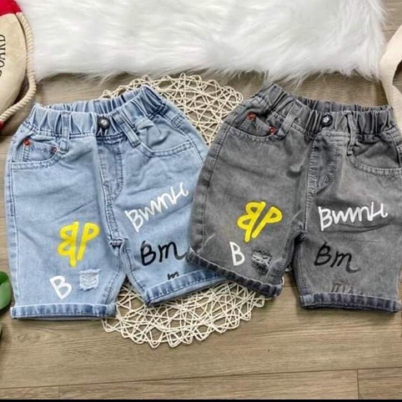 Quần jeans lửng STARKIDS cho bé trai size 10-50kg chất jeans nhập mềm mịn siêu dãn