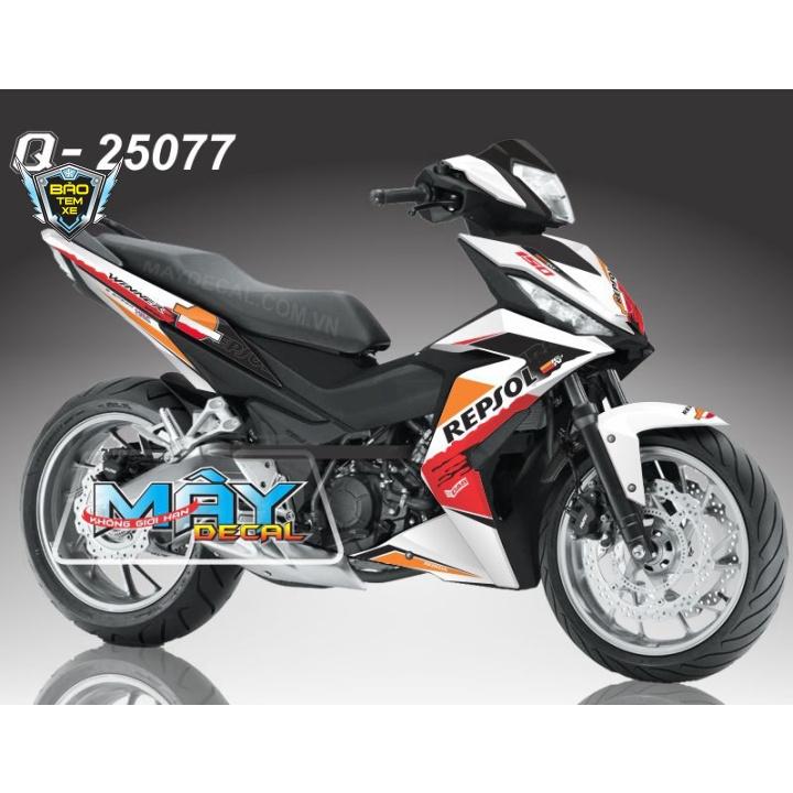 Tem rời dán xe winner Repsol dán xe trắng