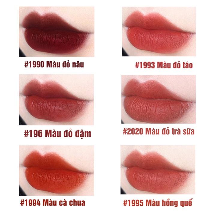 Son kem Chioture Matte Liquid màu nhung lì mềm mịn không gây khô môi 2.1g