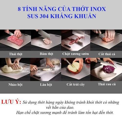 Thớt inox cao cấp 304 - Thớt Kháng Khuẩn Chống Mùi, Siêu Xịn Bền