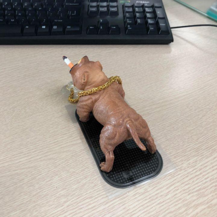 Sản phẩm Tượng chú chó Bull Mỹ ngồ ngộ đáng yêu trang trí cao cấp/ Mã sản phẩm 72608 (Sản phẩm có 4 mầu: Trắng, Đen, T