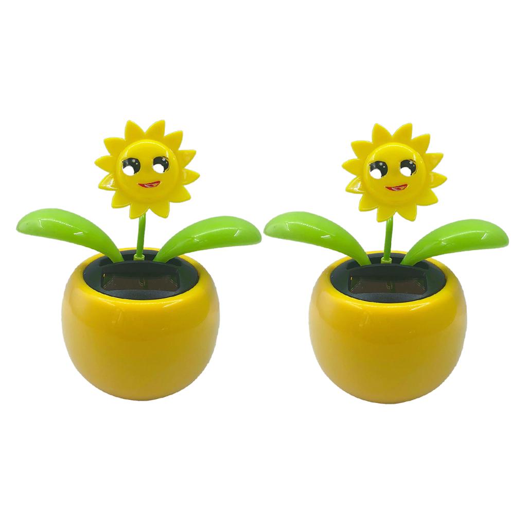 2x Solar Power Dancing Flower Flower Home Car Decor Gift NEW
