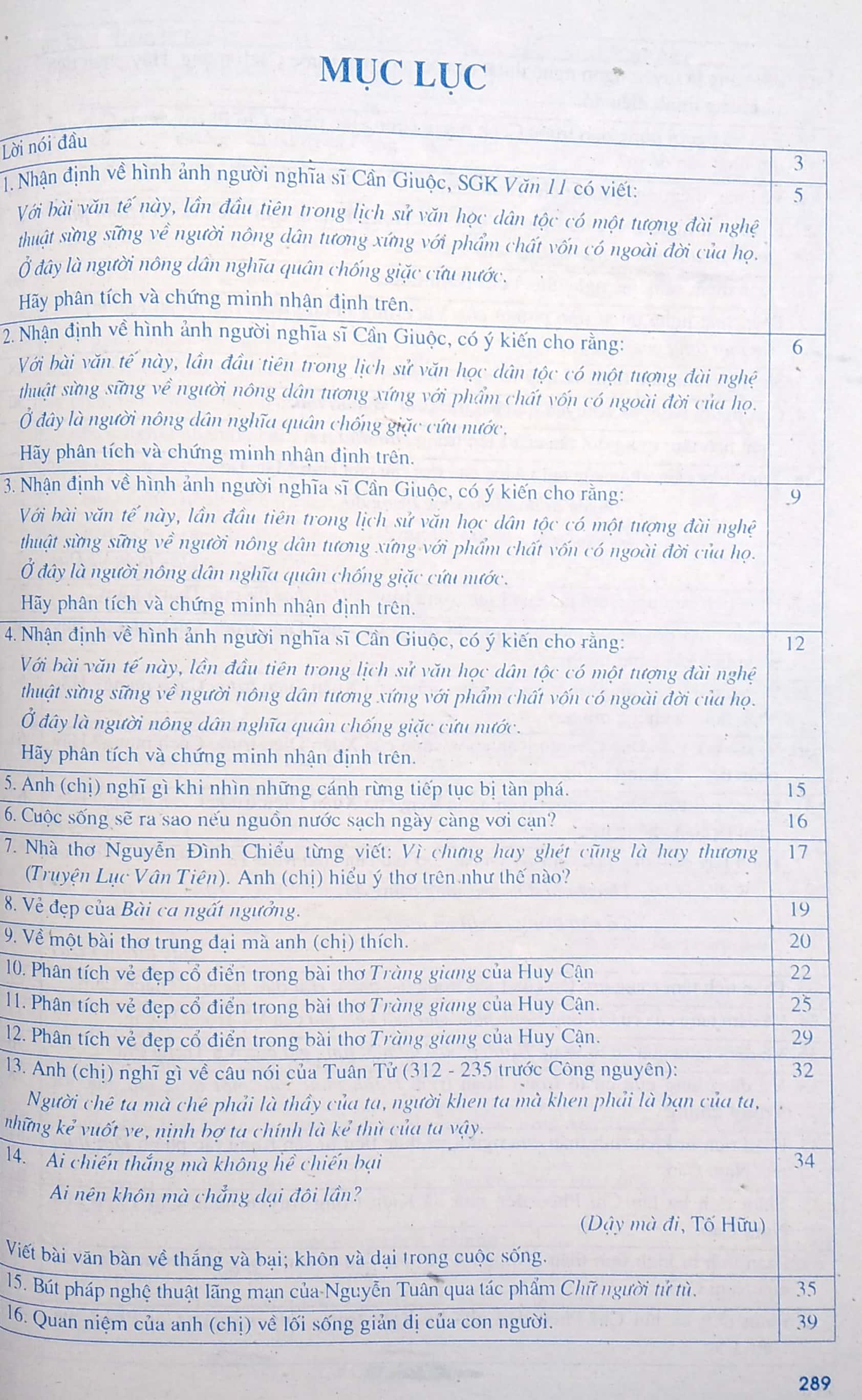 162 Bài Văn Chọn Lọc Lớp 11