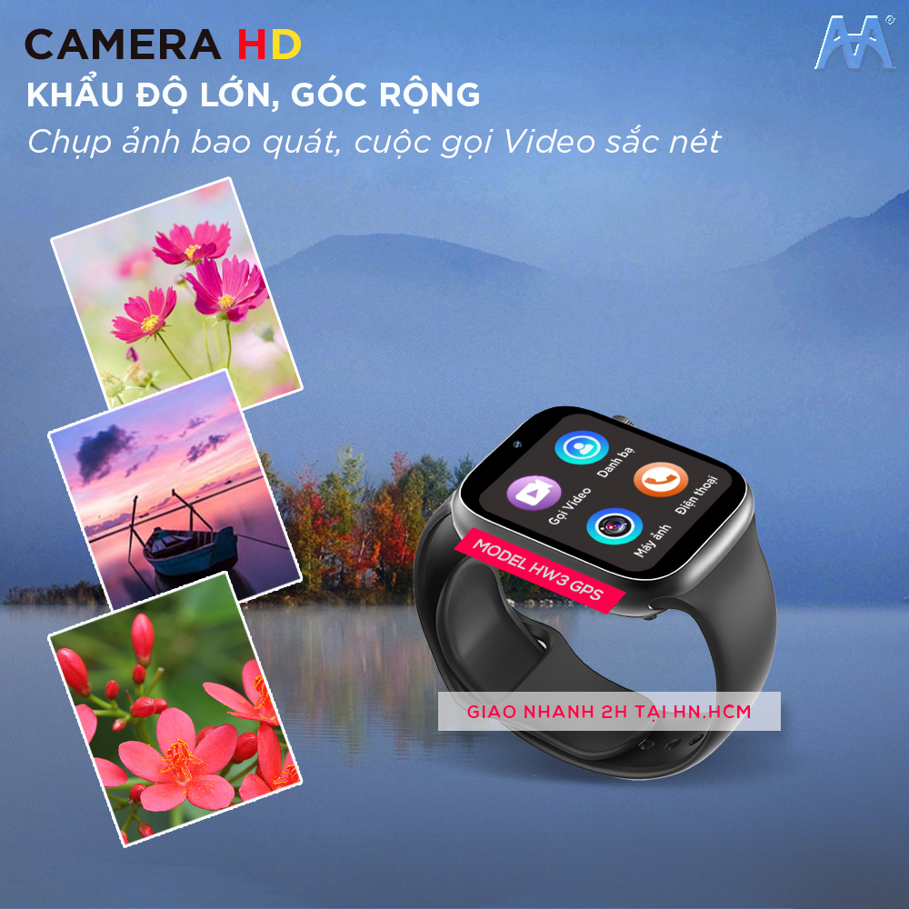 Đồng hồ Thông minh Trẻ em Học sinh Tiểu học THCS THPT Chống nước Lắp sim Định vị Kép Smart Watch AMA HW13 Hàng nhập khẩu