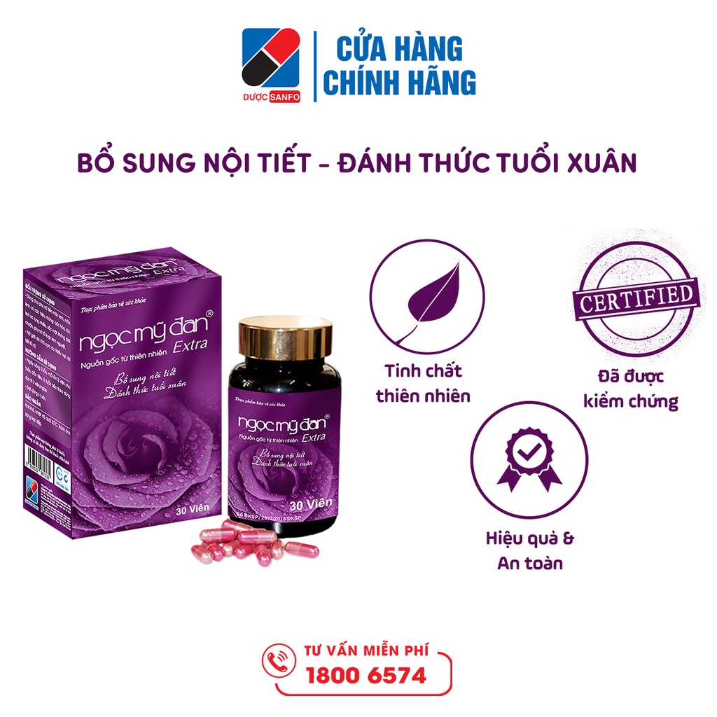 Thực phẩm chức năng Ngọc Mỹ Đan - Tăng cường sinh lý nữ hộp 30 viên