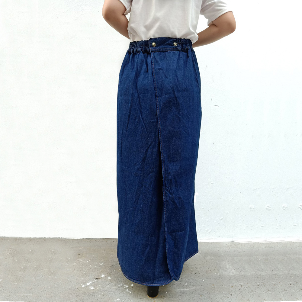 Váy Chống Nắng Jean Nữ Cao Cấp Vải Cotton Dày Dặn Có Túi Và Nút Bấm Lưng JHT104 H&T FASHION