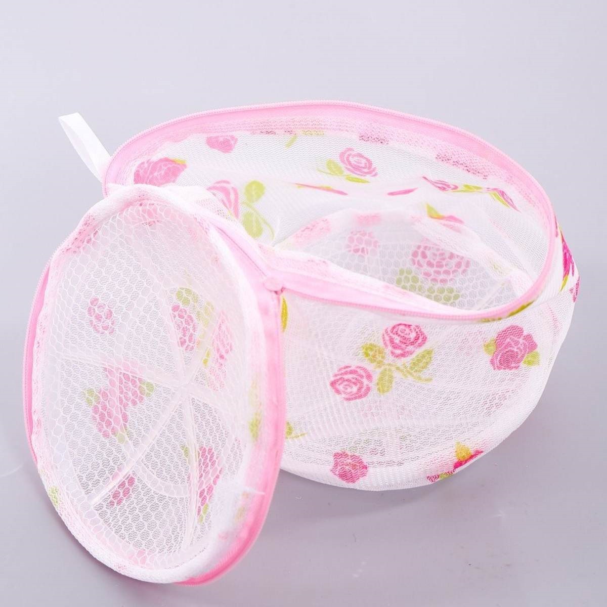 Túi giặt đồ em bé và đồ lót hình tròn 15*19 cm - Họa tiết ngẫu nhiên