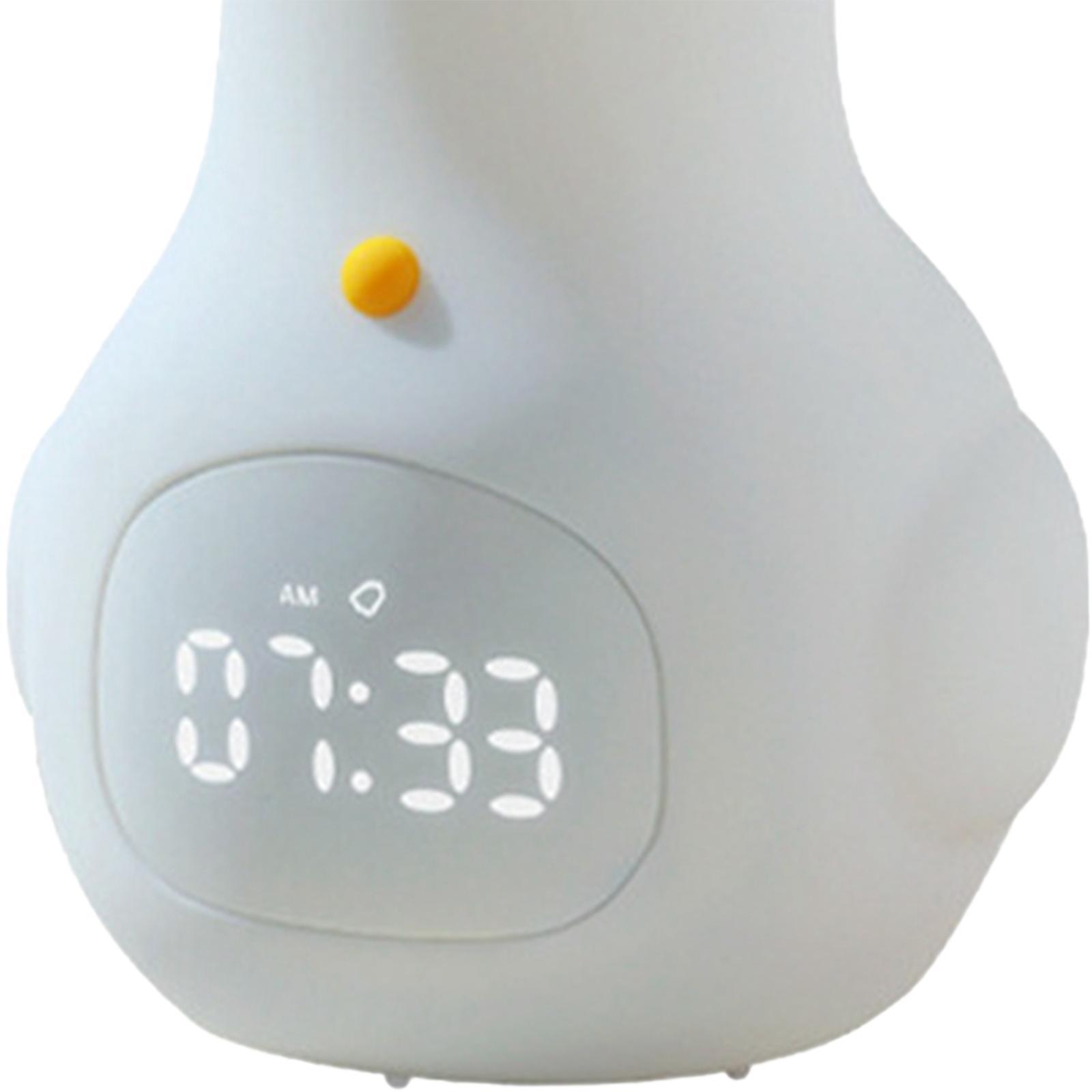 Chicken Silicone Night Light Electronic  Clock for Nursery Decoration