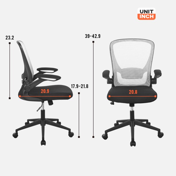 Ghế Làm Việc Lưới Chân Xoay Tay Mở Gập AMA-518-M
