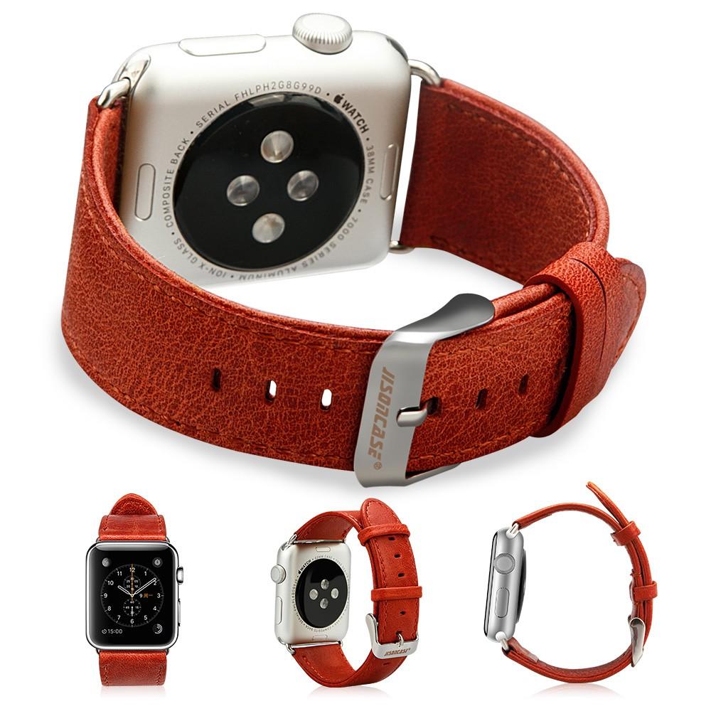 Dây da thật Jisoncase cho Apple Watch ( Nhiều màu)