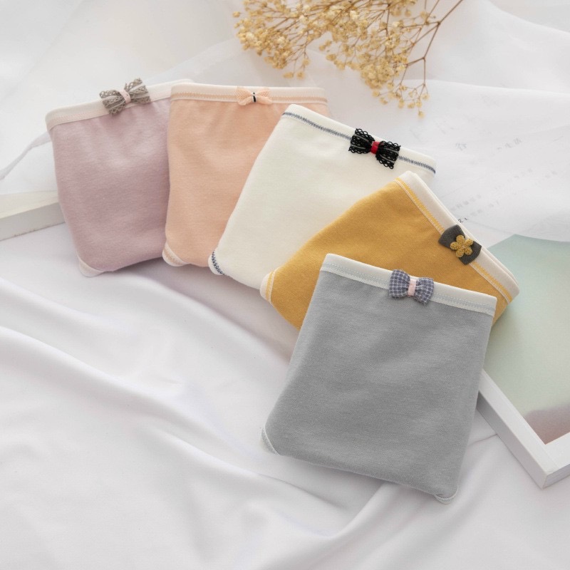 Combo 5 quần lót cotton nơ nhiều màu sắc