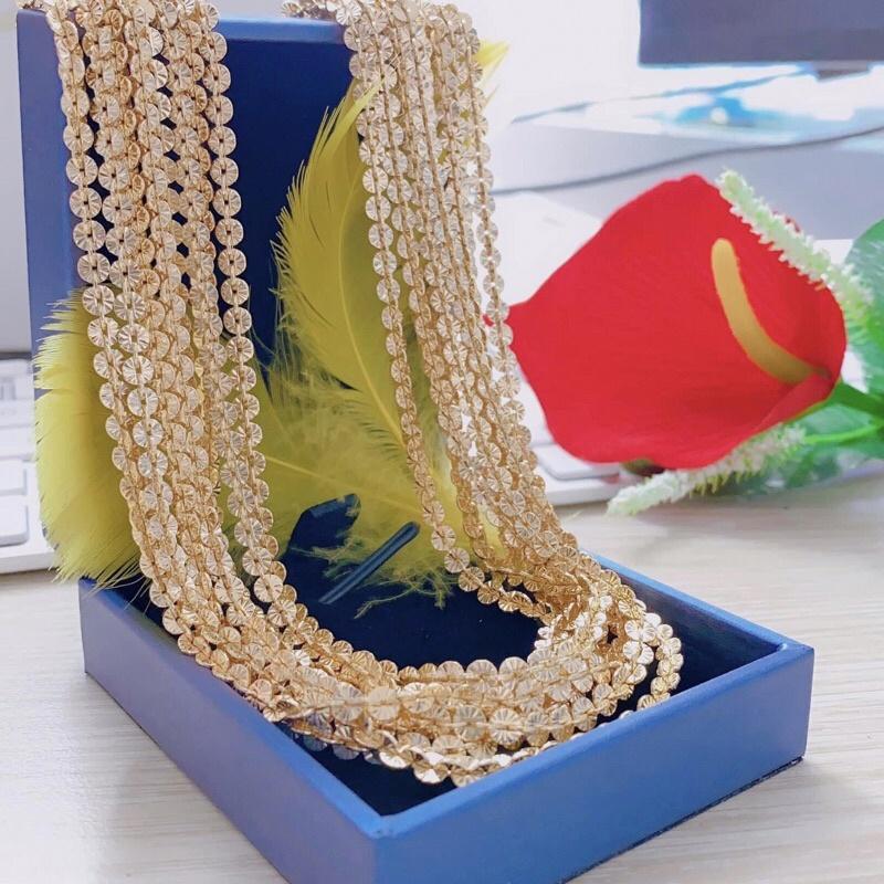 Dây chuyền công xi vàng / bạch kim 4mm có khắc ký hiệu siêu sáng Kami