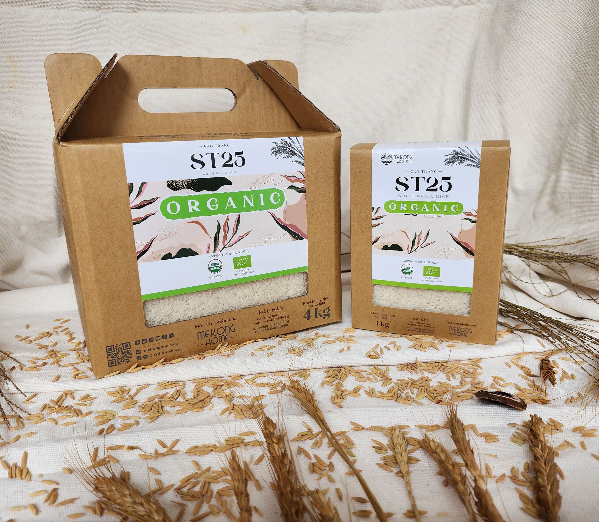 Gạo ST25 100% Organic, gạo chuẩn vị, dẻo, thơm tự nhiên, mùi ngọt nhẹ - 4kg