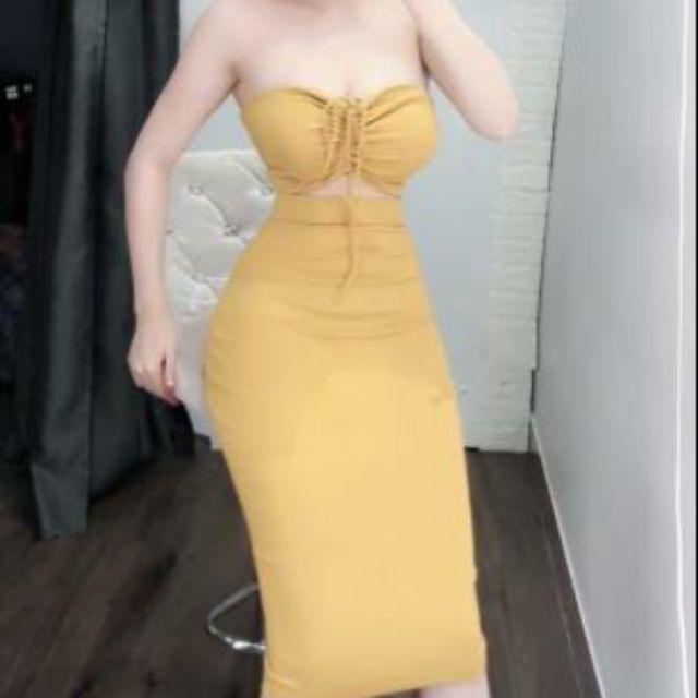 Đầm body cúp ngực rút nhúng