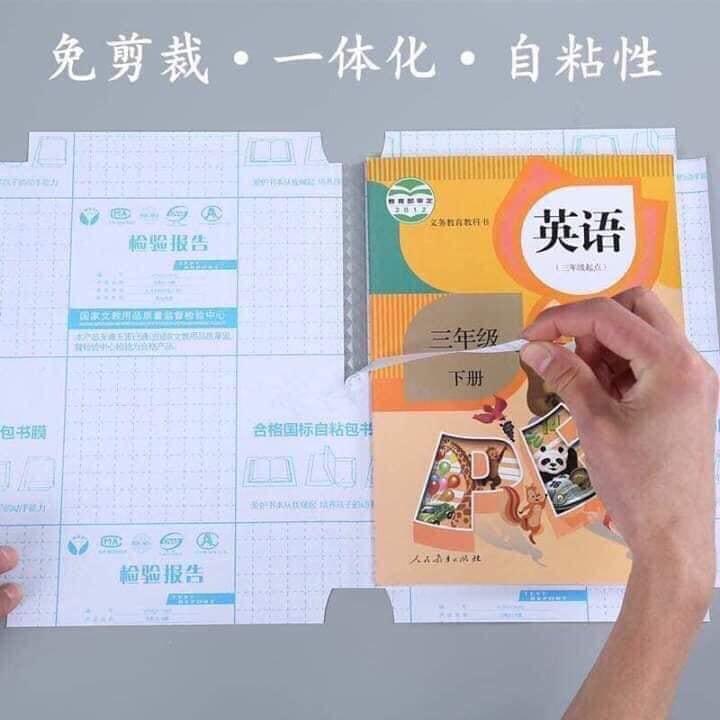 Tập 10 tờ Decal bọc sách vở Size 38x28cm